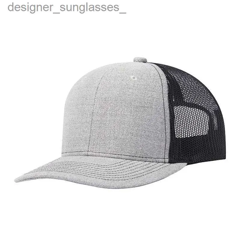 Шляпы с полями 2023, маленькая изогнутая сетчатая шляпа Snback для мужчин и женщин, летняя однотонная шляпа от солнца для взрослых, пустая бейсболка Cs 55-61cmL231109