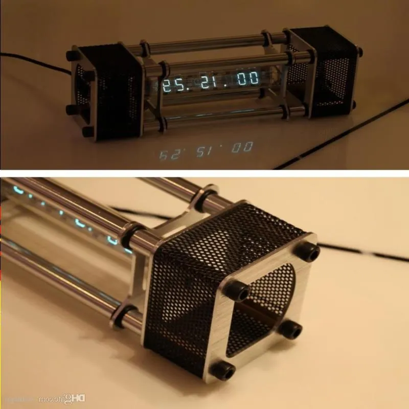 Circuitos Integrados Desmontados IV-18 Tubo Fluorescente Kit de Relógio Eletrônico DIY 6 Display Digital Pilar de Energia Com Controle Remoto Mod Efur