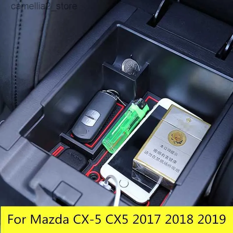 Bilarrangör Bil Central Armrest Container Holder Tray Storage Box för Mazda CX5 CX-5 CX5 2017 2018 2019 Car Organizer Accessories Q231109