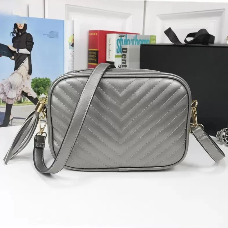 Camera Bag Plain Crossbody Shoulder Bags Fashion Hardware Letter Buckle Zip Wallet Thread Tassel Pendant Genuine Leather Lady Clutch Purse Quality From 18 53 DHgate