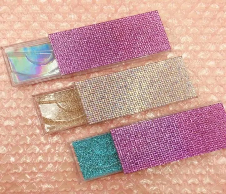 Selling Eyelash Packaging 10pcslot Rhinestone Lash Cases for 3d 4d 5d 6d Regular Mink Lashes8546613