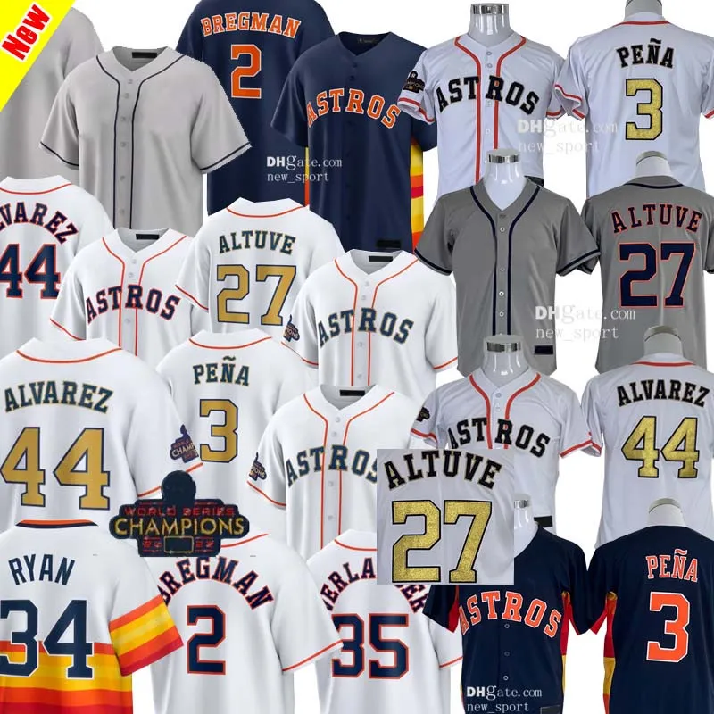 2023 27 Jose Altuve Jersey Astros George Springeralex Bregman Michael Brantley Yuli Alvarez Kids Men Men Kaming Baseball koszulki