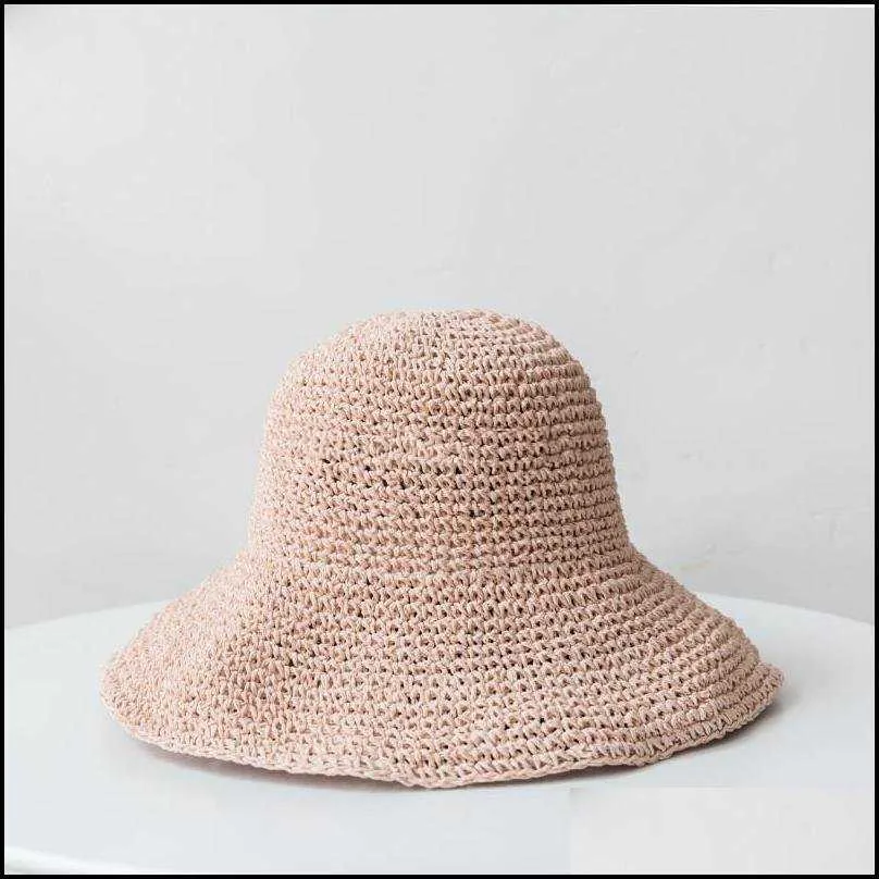 Handmade Seaside Straw Woven Sun Hat With Large Hollow Brim Perfect For  Outdoor Activities And Fresh, Foldable Sun Cap From Ccvip, $6.78