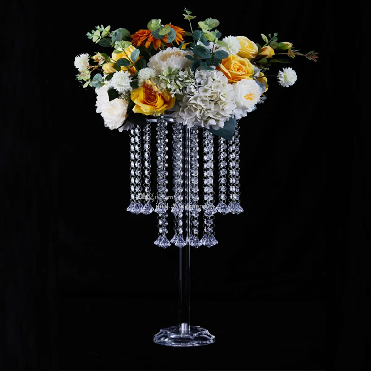 Dekor Düğün Merkezi Masa Merkez Parçası Çiçek Top Düğün Malzemeleri Yapay Çiçek Top Stand IMake771