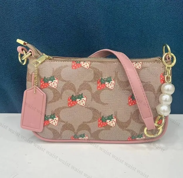 Classic TERI Luxury Designer COA CH shoulder bag Chain Bags Fashion Brand Wallet Vintage Ladies Pearl Chain pink Leather Handbag