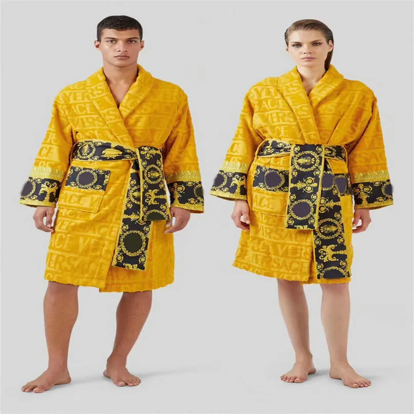 High Quality Designer Cotton Bathrobe For Women And Men Breathable And
