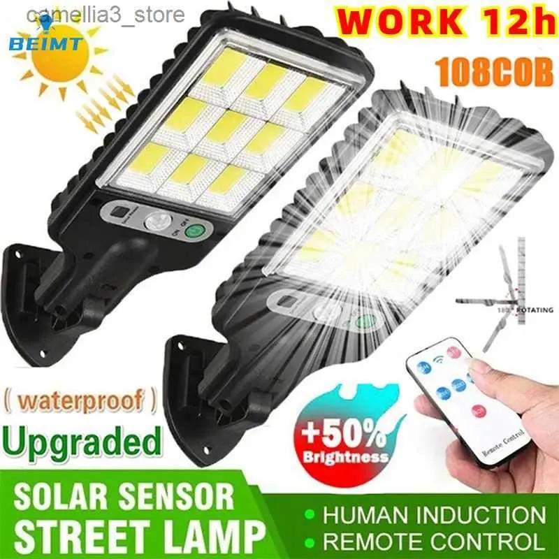 Outdoor Aponuo Solar Street Lights With Remote Control PIR Motion
