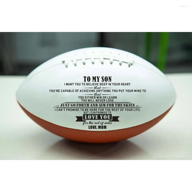 Jewelry Pouches Gifts For Your Beloved Son! Mom To Son Man's Sport Rugby American Football Ball Standard Game Training A