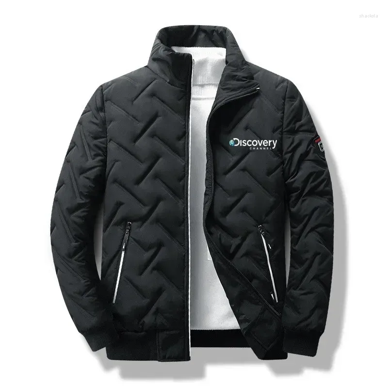 남성용 재킷 2023 가을/겨울 단색 야외 레저 비즈니스 사업장 냉장 패션 느슨한 재킷 다운