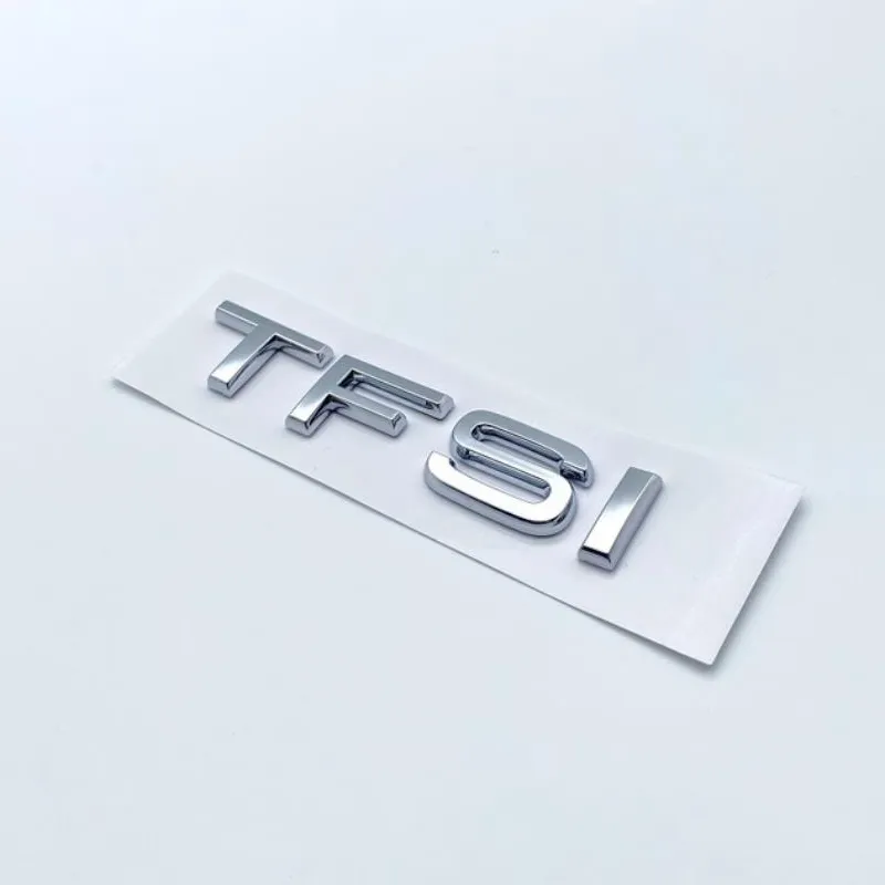 Distintivo TFSI Audi A1 A3 A4 A5 A6 A6L A7 A8 S3 S6 Q3 Q5 Q7 TT S RS 3D Chrome Glossy Black Rear Letter Emblem Sticker Buona qualità