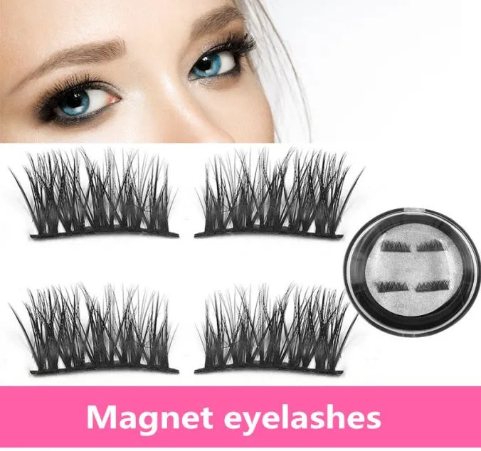 Selling Magnetic Eye Lashes False Magnet Eyelashes Extension Fake Eyelashes magnetic eyelashes 4pcs1pair with retail package9726410