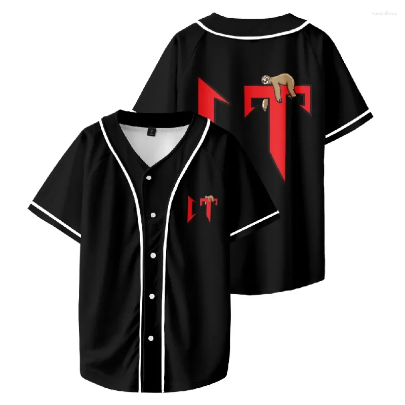 Herr t -skjortor wamni natanael cano corridos Tumbados baseball uniform sommar tunna pullover mode kläder hip hop kort hylsa