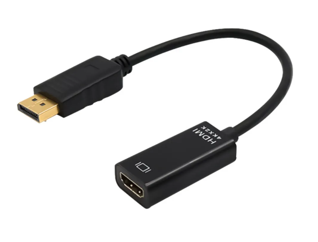 Adaptador compatível com hdmi 4k displayport macho dp para fêmea conversor de cabo compatível com hdmi cabo de transferência de áudio e vídeo 4k 60hz para projetor de pc hdtv