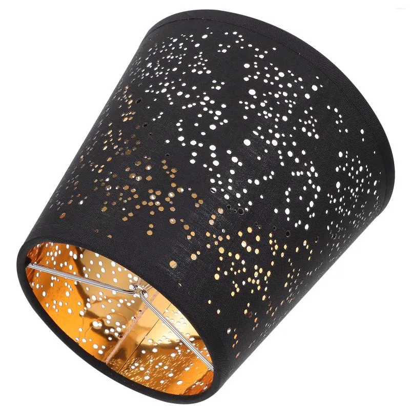 Lampy stołowe lampa tkanina pokrywa czarnego żyrandola osłony tkaniny biurka