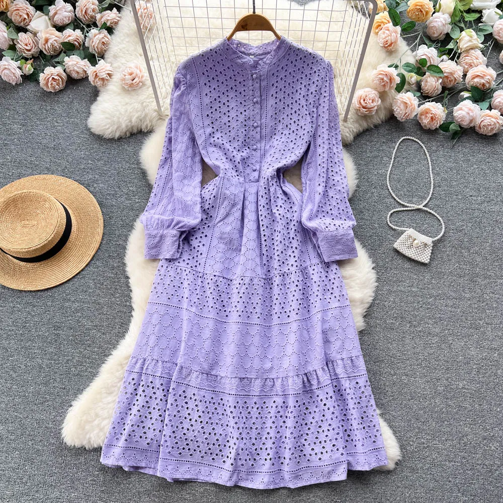 Red Chiffon A-Line Dress for Women