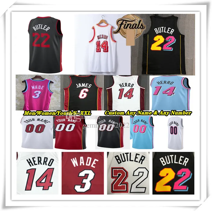 طباعة Miami City Edition Jersey Jimmy Butler Bam Adebayo Dwyane Wade Tyler Herro Duncan Robinson Haywood Highsmith Kyle Lowry Kevin Love Jovic Youth