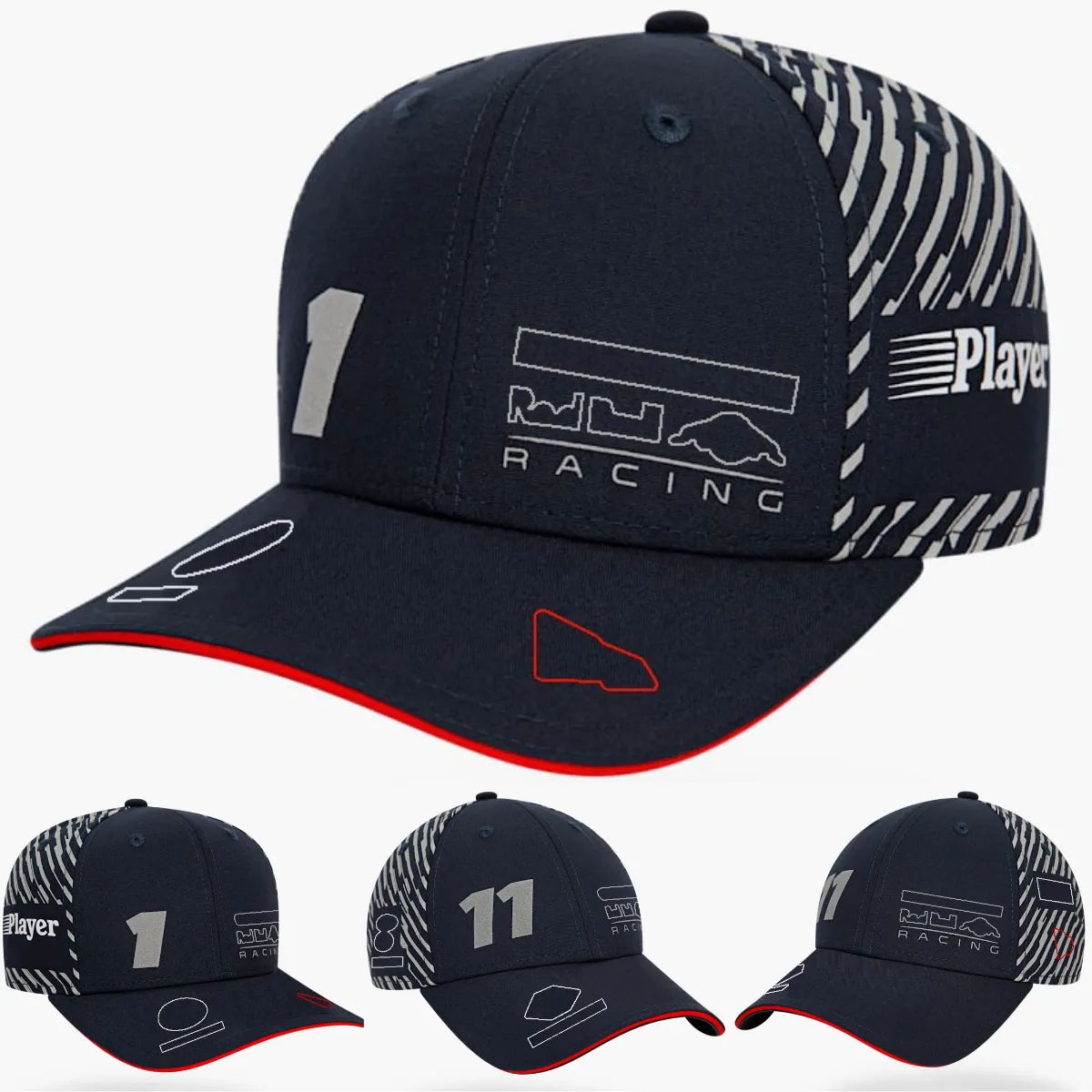 F1 Team Racing Caps 2024 Ny Formel 1 Driver Curved Cap Fashion Embroidered Baseball Cap Men's Car Fans Special Edition Visor Cap