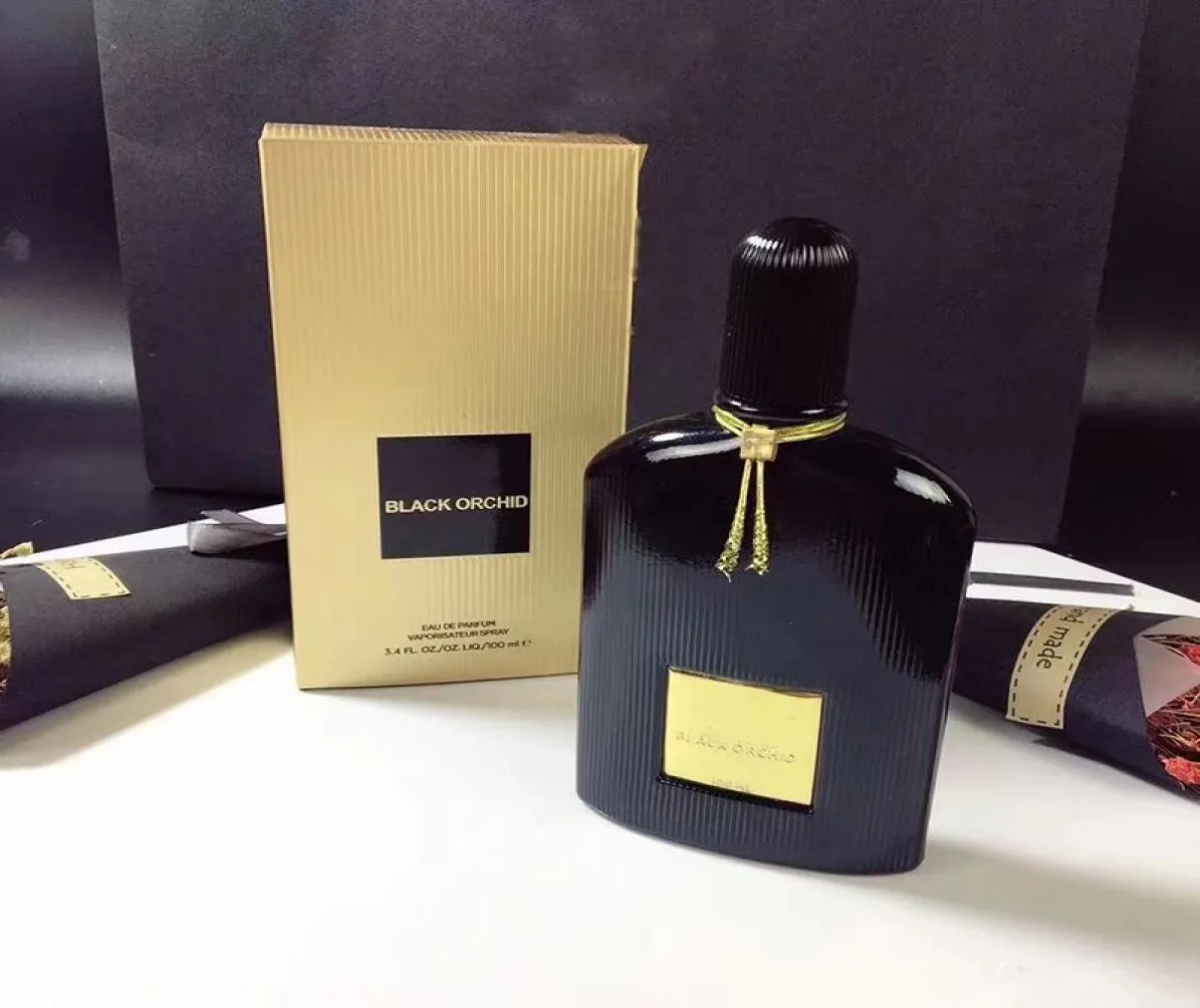 Luksusowe klasyczne kobiety perfumy czarne orchidea EDP 100 ml 34floz dobry zapach Długo czas pachnący zapach wysoka wersja Quality 8548698
