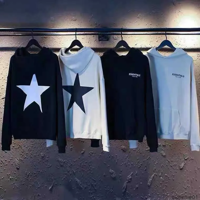 2023 Nouveaux pulls pour hommes et femmes Marque de mode Essentialsweatshirt Five Point Star Loose High Street Pull à capuche Automne / Hiver {catégorie}