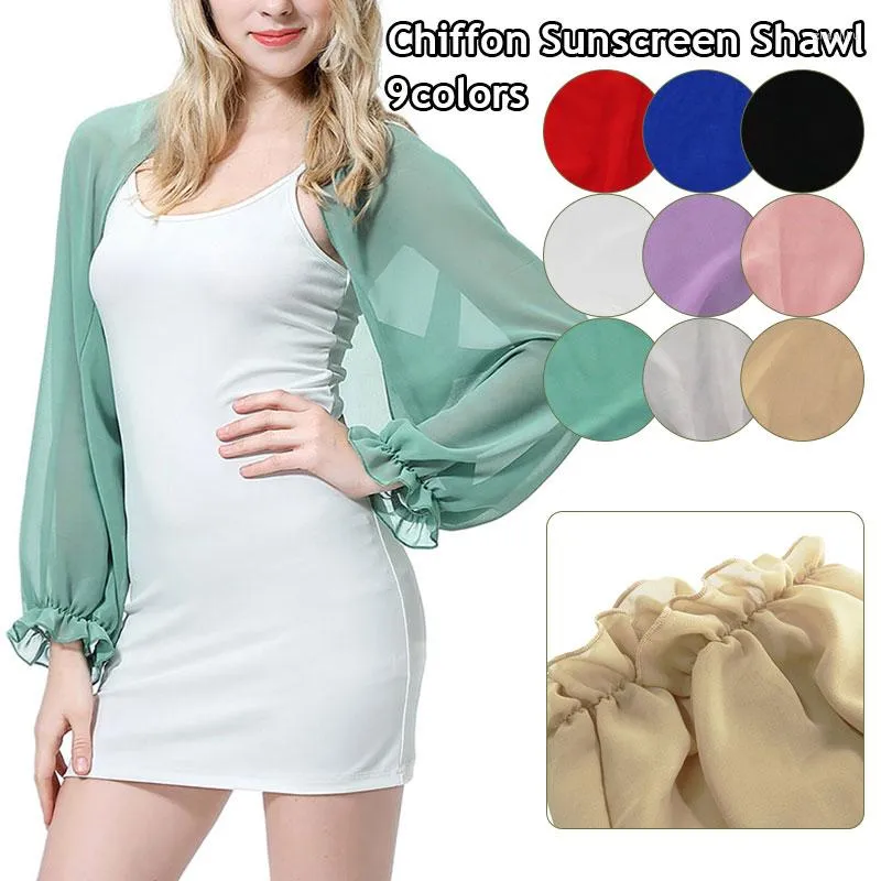 Scarves Women Arm Cover Summer Chiffon Shawl Driving Sleeves Sun Protection Wrap Scarf Beach Cuff Shoulder Sunscreen 2023