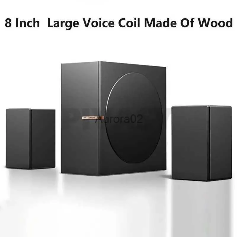 Altoparlanti per computer Altoparlante per basso in legno ad alta potenza da 8 pollici Subwoofer full-range Altoparlante Bluetooth 2.1 Altoparlante attivo per TV Computer Desktop di casa Set YQ231103