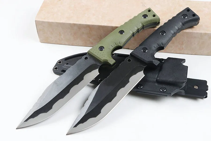 Oferta especial M32 Forte Sobrevivência Faca Reta 8Cr13Mov Stone Wash Drop Point Lâmina Full Tang GFN Handle Facas Táticas Ao Ar Livre com Kydex