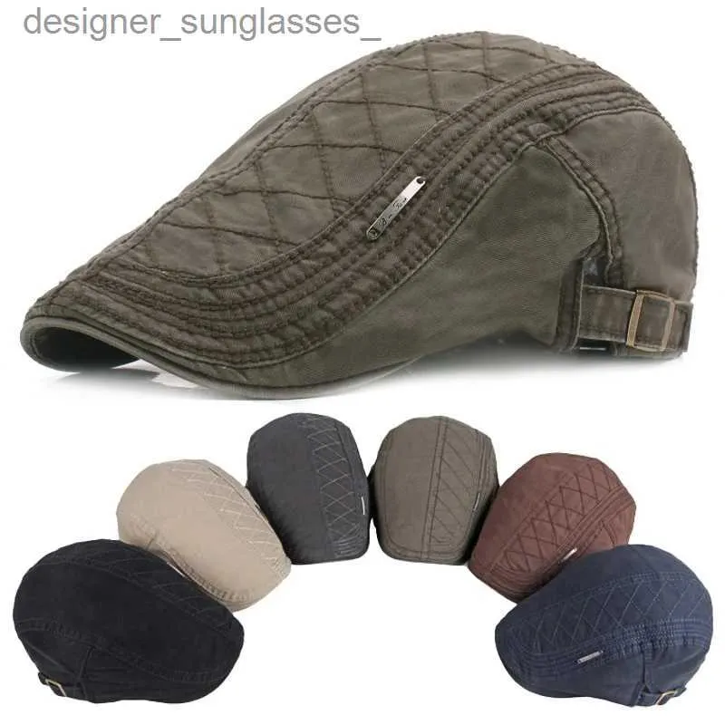 Cappelli a tesa larga 2022 nuovi uomini casual cappello strillone primavera e autunno retrò berretto cappello selvaggio cappelli casual unisex selvaggio ottagonale CL231109