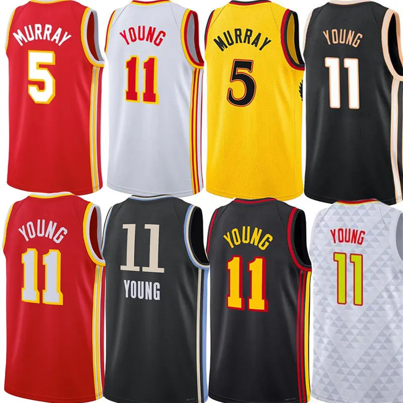 Trae 11 Young Atlan Hawk Basketball Jerseys Dejounte 5 Murray Jersey Jalen Johnson Clint Capela Bogdan Bogdanovic de Andre Hunter AJ Griffin Onyeka Okongwuカスタム