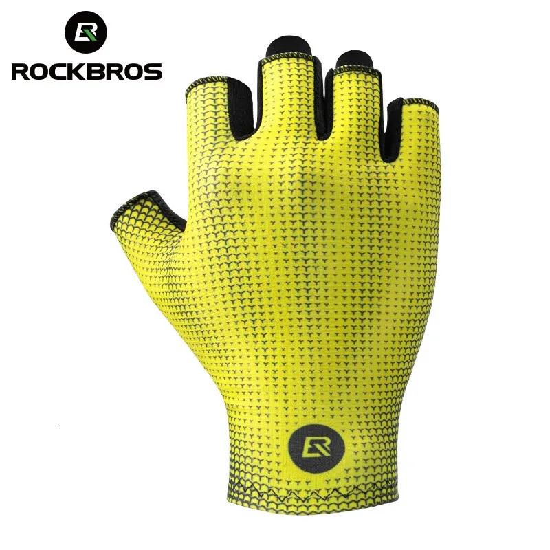 Велосипедные перчатки ROCKBROS Летние велосипедные перчатки Полупальцевые велосипедные перчатки Дорожные дышащие велосипедные перчатки Высокоэластичные перчатки с короткими пальцами 231109