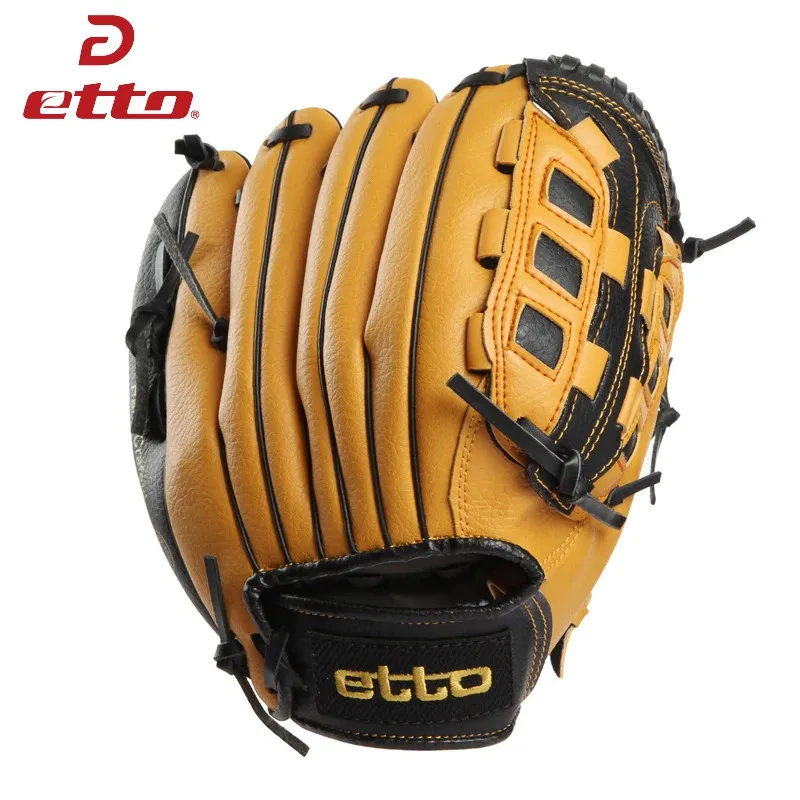 Sporthandskar Etto 11,5 12,5 tum manlig professionell vänster baseballhandske Beisbol Training Sport Glove For Match Softball Boy Child Hob002Z 231109