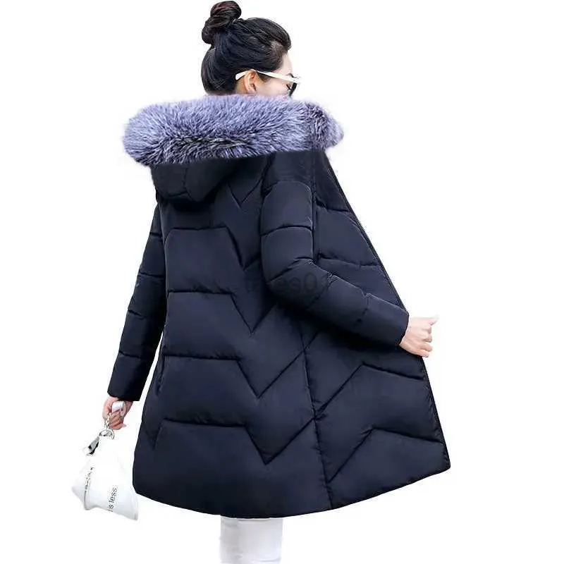 Women's Down Parkas 6xl 7xl Plus Size Women Parkas Big Fur Winter Hooded Long Down Jacket Female Coat Thick Warm Winter Jacket For Women 2023 New ZLN231109