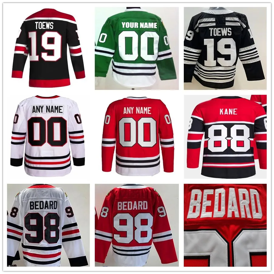 Hokey Jersey Connor Bedard Patrick Kane Jonathan Toews Seth Jones Chris Chelios Petr Mrazek Tyler Johnson Clark Griswold Stan Mikita Ters Retro Dikişli Jersey