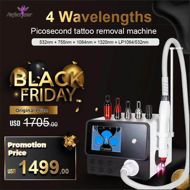 Pico-Laser FDA QSwitch ND YAG-Laser Tattooentfernung dunkle Hautflecken Picosekunden-Honeycomb-Laser 755 Speckle-Entfernungsmaschine kostenloser Versand