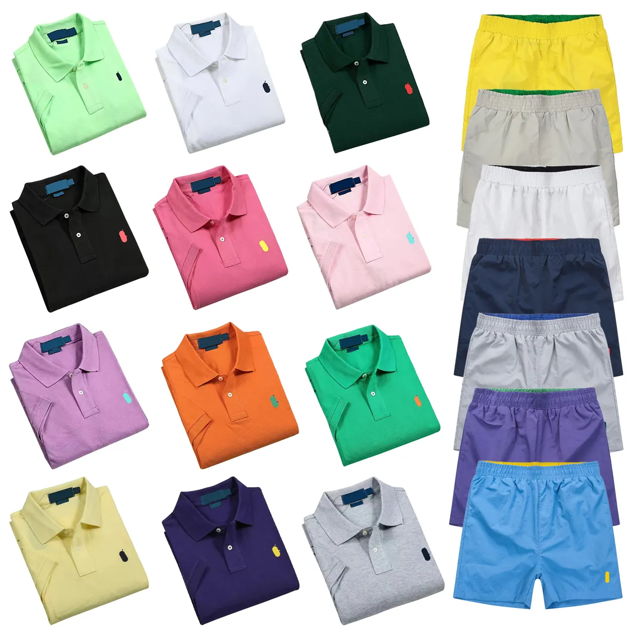 Mens Shorts Tasarımcı Yaz Yüzme Paul Üç Noktalı Şort Ralphs Savaş At Nakış Gömlekleri Plaj Laurens Kısa Polo İş Şort