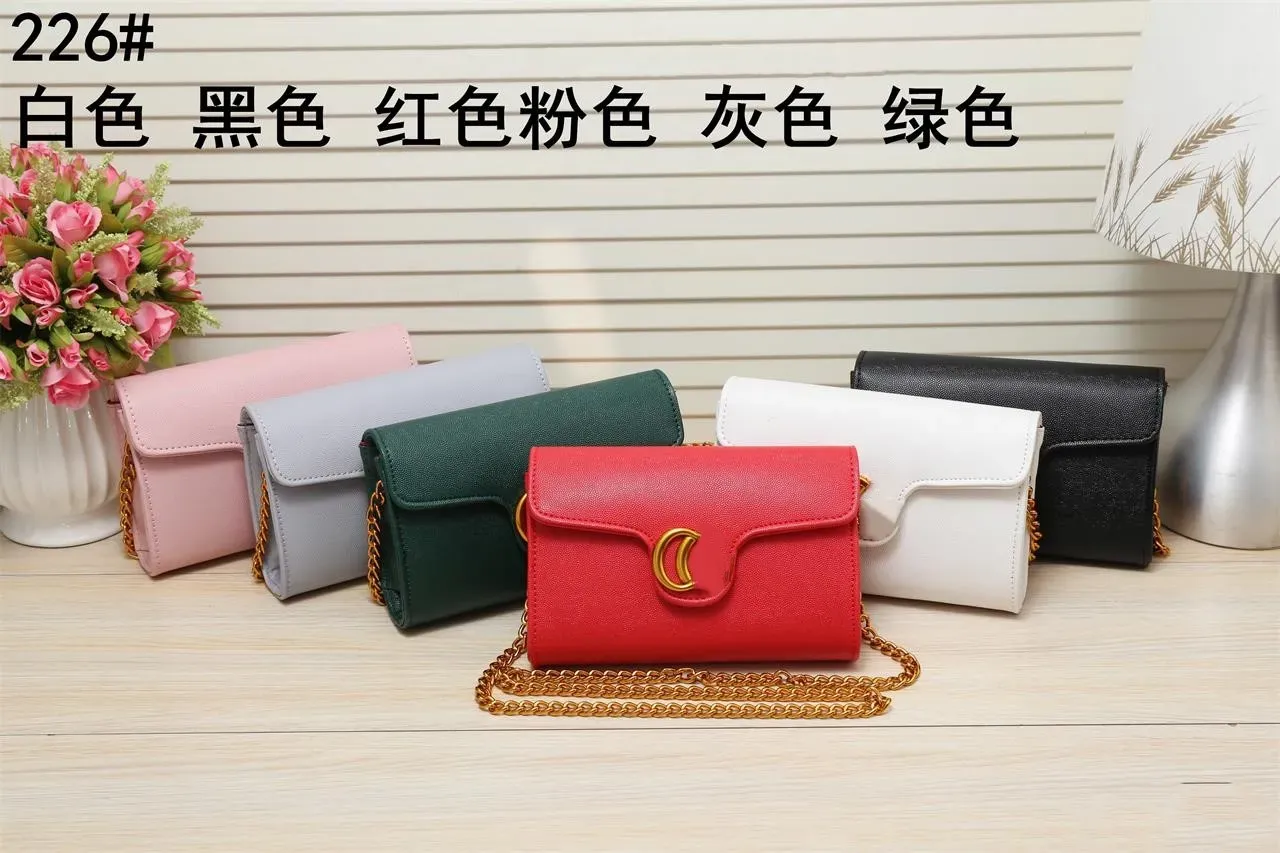 2023 top pattern Leather Handbag WOC Chain Wallet card Bag Women Luxurys Fashion Designers Bags Female Girl Handbags One Shoulder Diagonal S