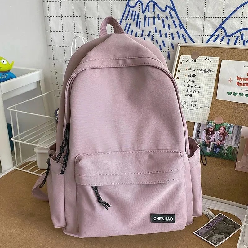 Backpack Junior High School Kobieta stała kolor prosty harajuku ulzzang college Student