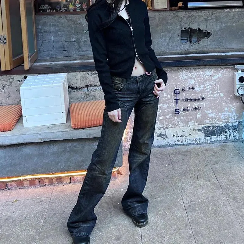 Flared Jeans For Women: Stylish Black Non Stretch Denim Wide Leg 