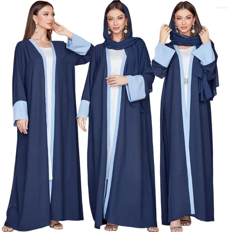 エスニック服カジュアル着物アバヤ七面鳥女性のための控えめなオープンアバヤドバイイスラムイスラム教徒ヒジャーブドレスラマダンイードカフタンローブ