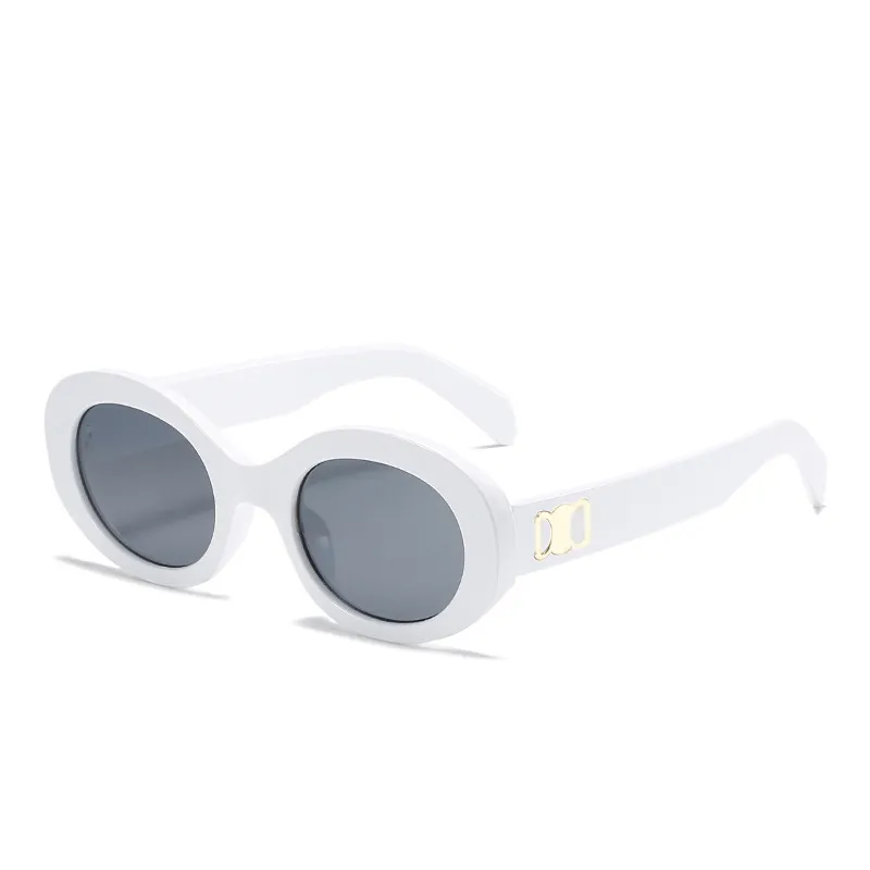 Designer Designer pour femmes hommes soleil ovale métal nuances Lunette imprimé léopard plaqué or Sier polarisé lunettes de soleil cadre Police femmes Glasse