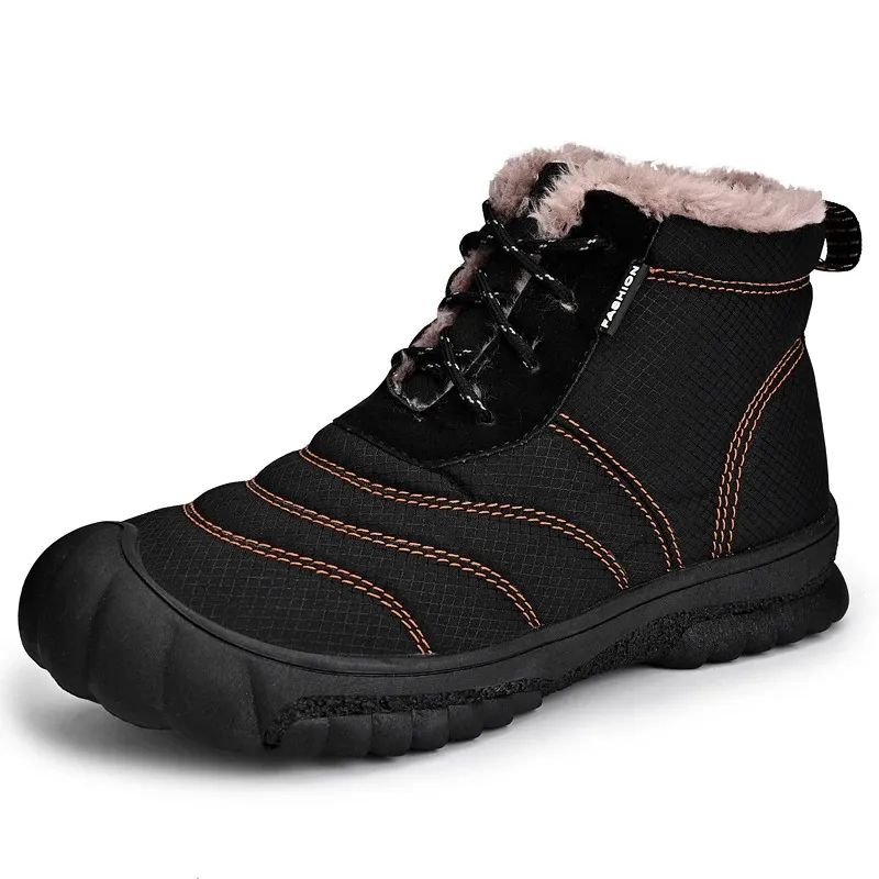 Stiefel Winter Männer Knöchel Leichte Rutschfeste Turnschuhe Outdoor Plüsch Schnee Warm Halten Slip auf Botas Hombre 231108