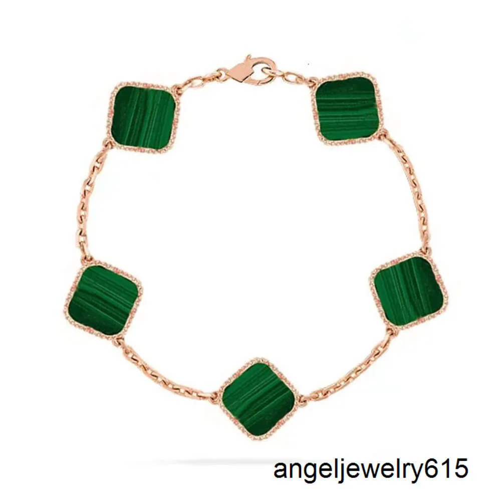 Classic Van Fashion Charm Bracelets 4Four Leaf Clover Designer Jewelry 18K Gold Bangle bracelet for women men Necklaces Chain elegant jewelery Gift ornaments