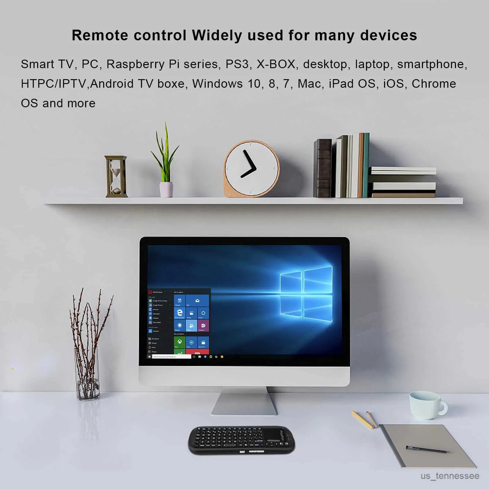 Tastiere Tastiere Mini tastiera wireless Bluetooth da 2,4 GHz con touchpad per Android TV Box/PC/Tablet/Raspberry R231109