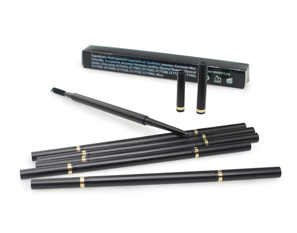 Private Label 6 Colors Thin Brow Pencil Waterproof Long Lasting Double Head Eyebrow Pen Custom Wholesale