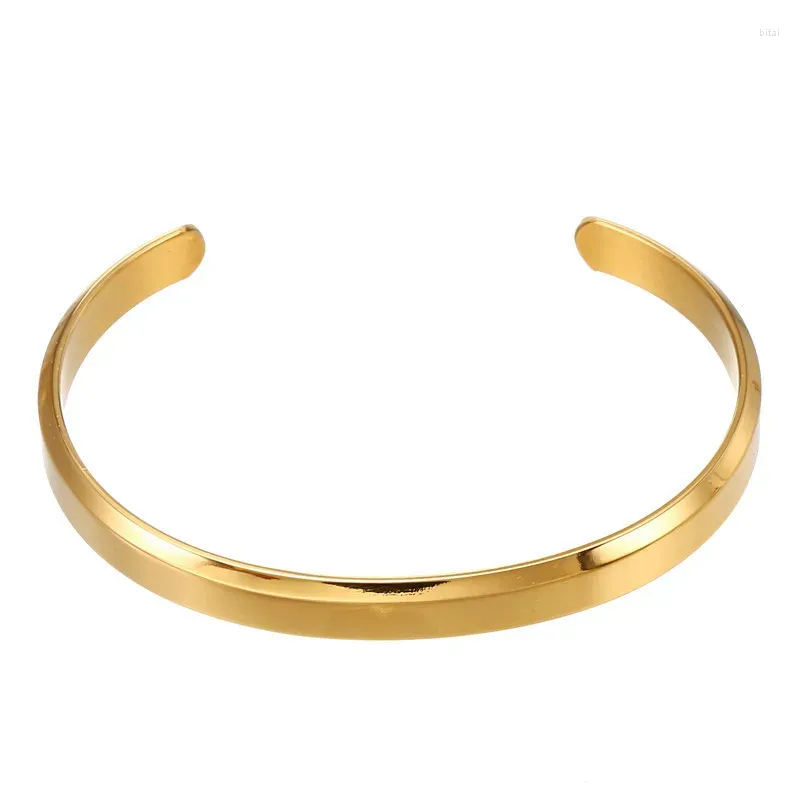 Bangle Minimalista Grande Redondo Cuff Charme Cor Stainlee Gota Resistência à Corrosão Ajustável Jóias Para Masculino Feminino 2023