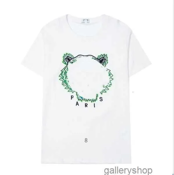 2023 NEW Tシャツ最高品質の男性女性Tシャツ夏通りアパレル半袖Tiger Head EmbroideryレタープリントルーズフィットトレンドKenzos S-XLUECP