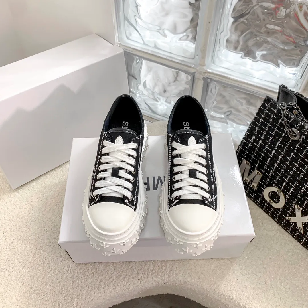 Retro Platform Sneakers: Fashionable Distressed Canvas Shoes for Women  Men Comfortable Walking Shoes, Triple White Black Designer Style