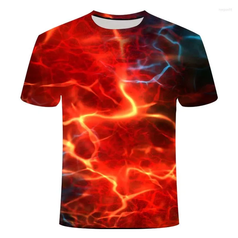 Men's Long Sleeve T-Shirt Blue Flaming Fireman Top Polyester