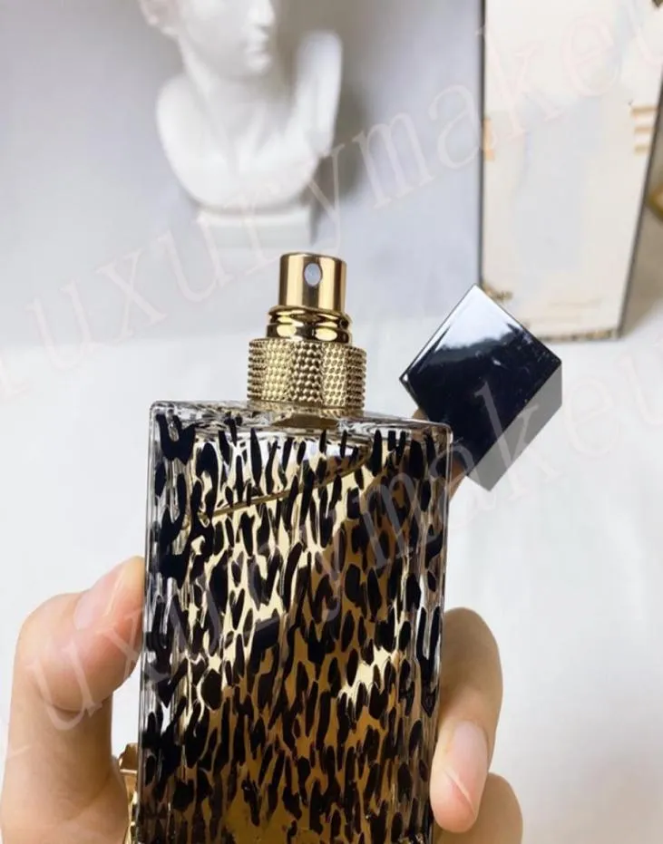 Lyx parfym för kvinnor män köln libre90 ml leopard tryck flask doft långvarig lukt naturlig spray2328219