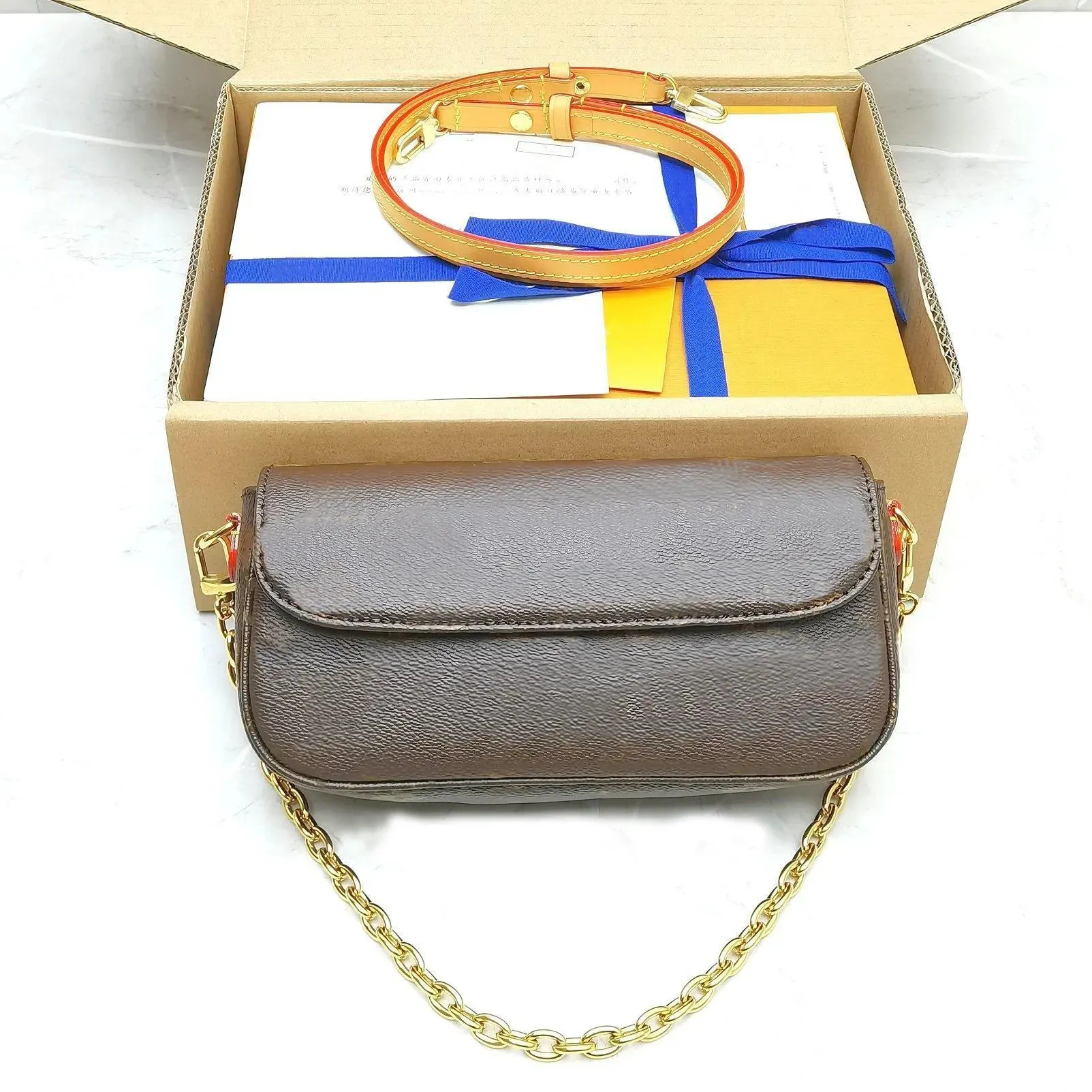 Модная женская сумка через плечо Брендовый дизайн для женских сумок ON CHAIN IVY Сумки Lady Messenger Роскошные дизайнерские сумки через плечо Tote Wallet