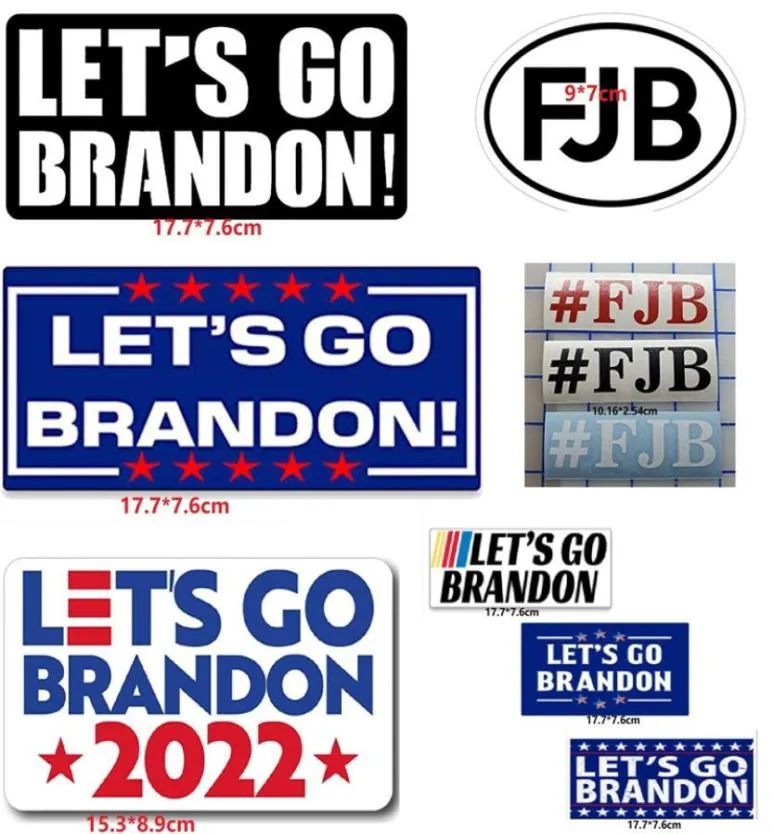 100 шт. набор 3x7 дюймов Lets Go Brandon 2024 мультфильм Байден я сделал это водонепроницаемые наклейки для багажа Diy чехол для ноутбука Decorativ2485676